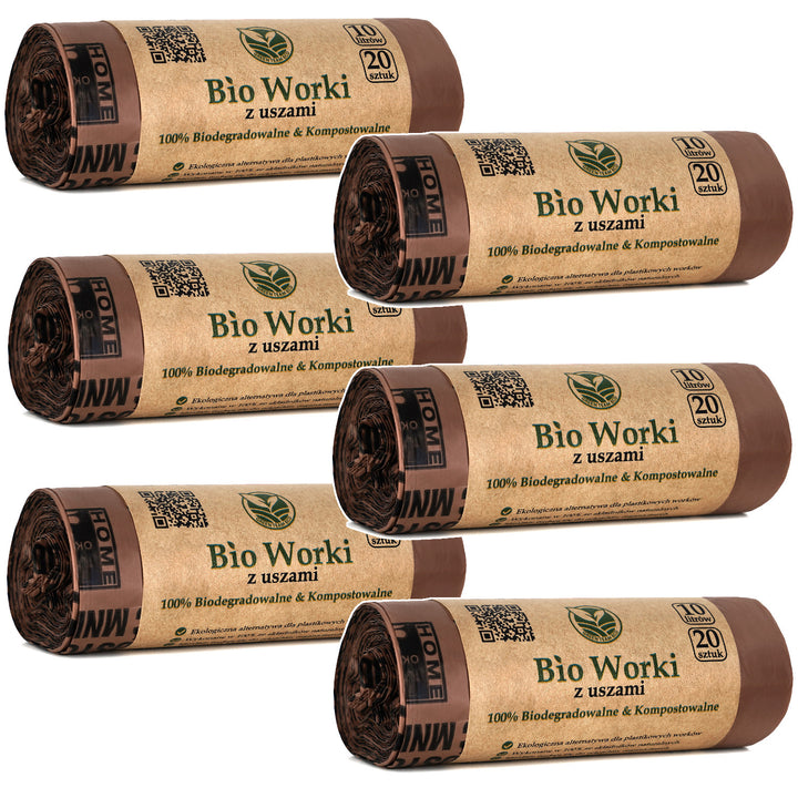 BIO composteerbare zakken 10 liter 6x20 stuks