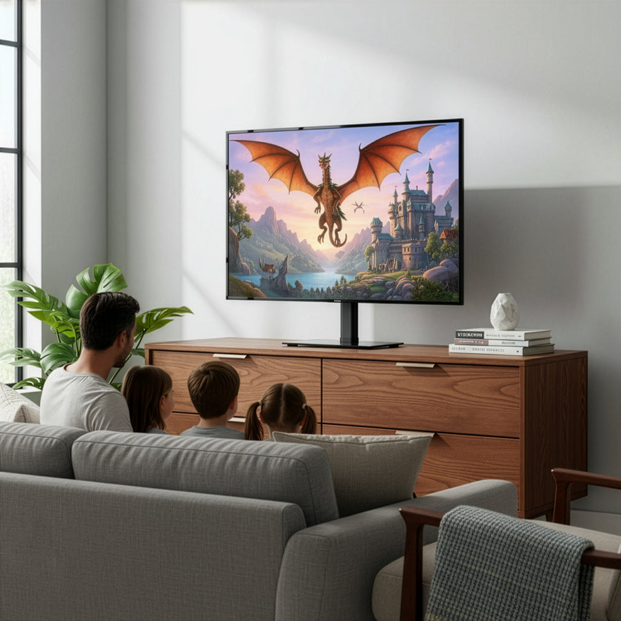 Universele TV-standaard Maclean, voor RTV-kast, standaard, max. 35 kg, rotatie 20 graden, voor TV 32-55", MC-132