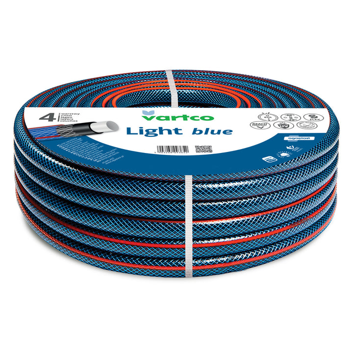 Vartco Lichtblauwe 1/2" tuinslang 100m 4-lagig 22 bar