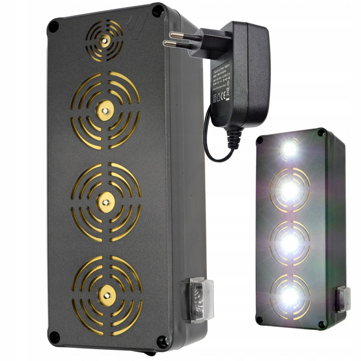 Viano King draadloze LED - Ultrasone verjager - 4000mAh Li-ion knaagdierverjager - tot 3000m2 - Voor binnen en buiten