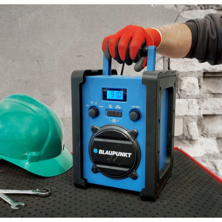 Draagbare radio van Blaupunkt, Bluetooth, AUX, LCD-scherm, PP30 Jobsite