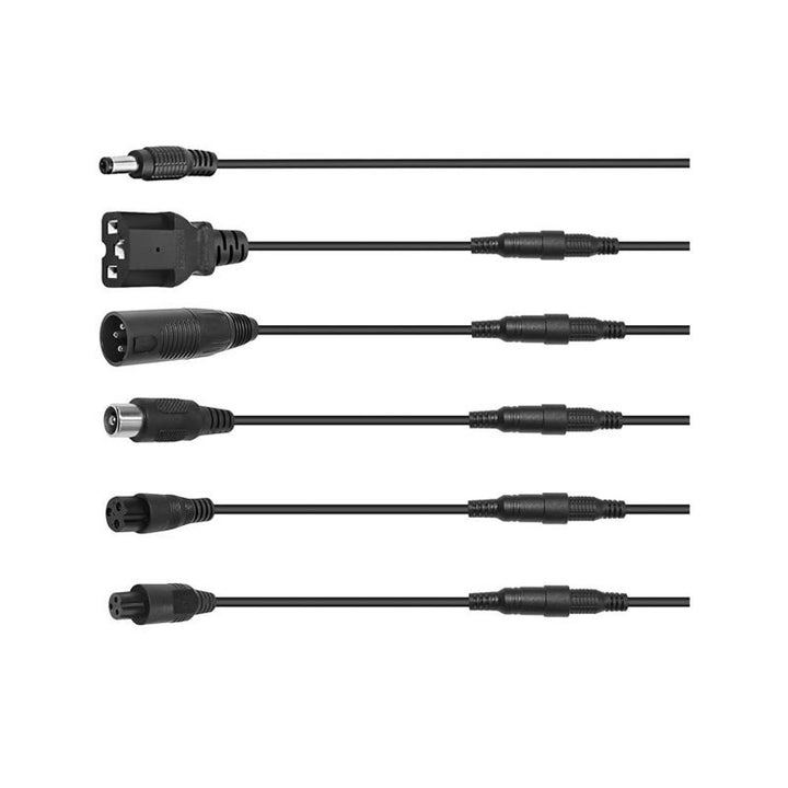 Lextool oplader voor scooters en elektrische voertuigen, 6 stekkers, 230V AC, 42V DC 2A, LXG94