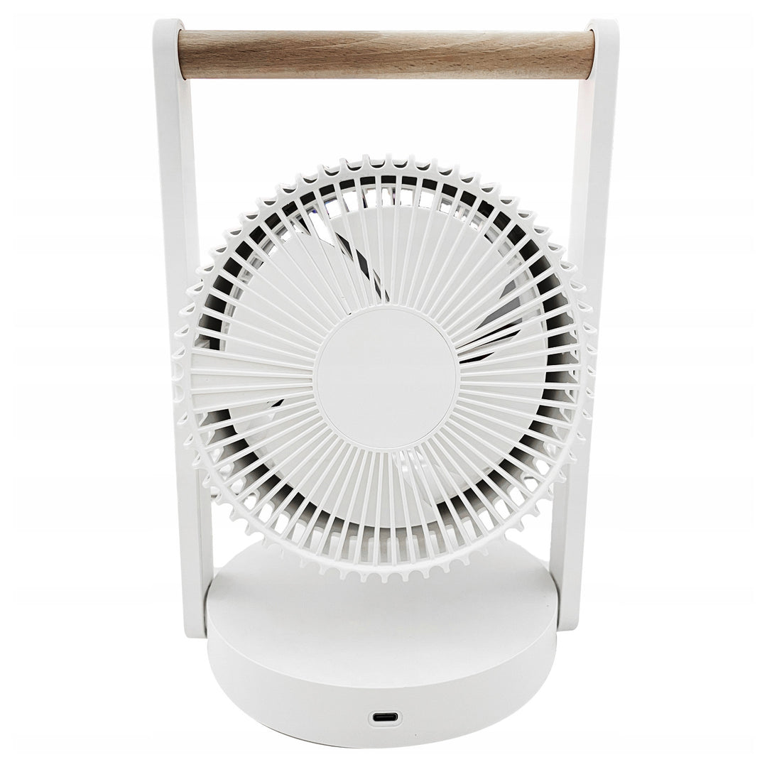 LTC draadloze bureauventilator, nachtlampje en LED-display, 5 snelheidsstanden, 3600 mAh batterij, LXWB17