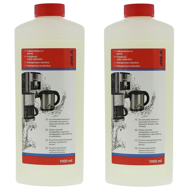 Ontkalker voor koffiezetapparaten, waterkokers, 1 liter, universeel, Scanpart, 2 stuks