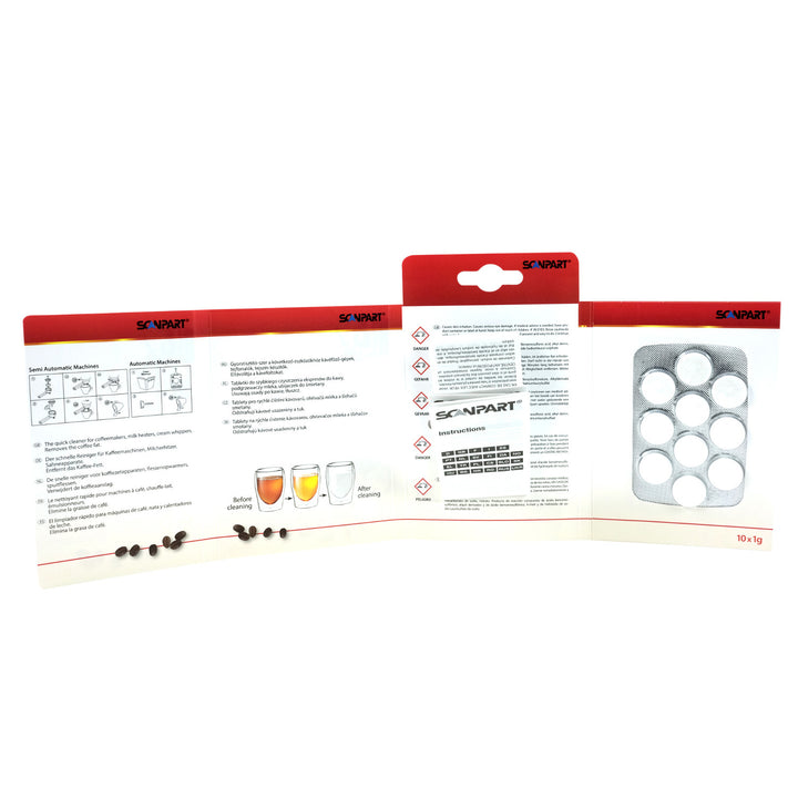 Koffiemachine reinigingstabletten, 10 stuks, universeel, Scanpart, 2 verpakkingen
