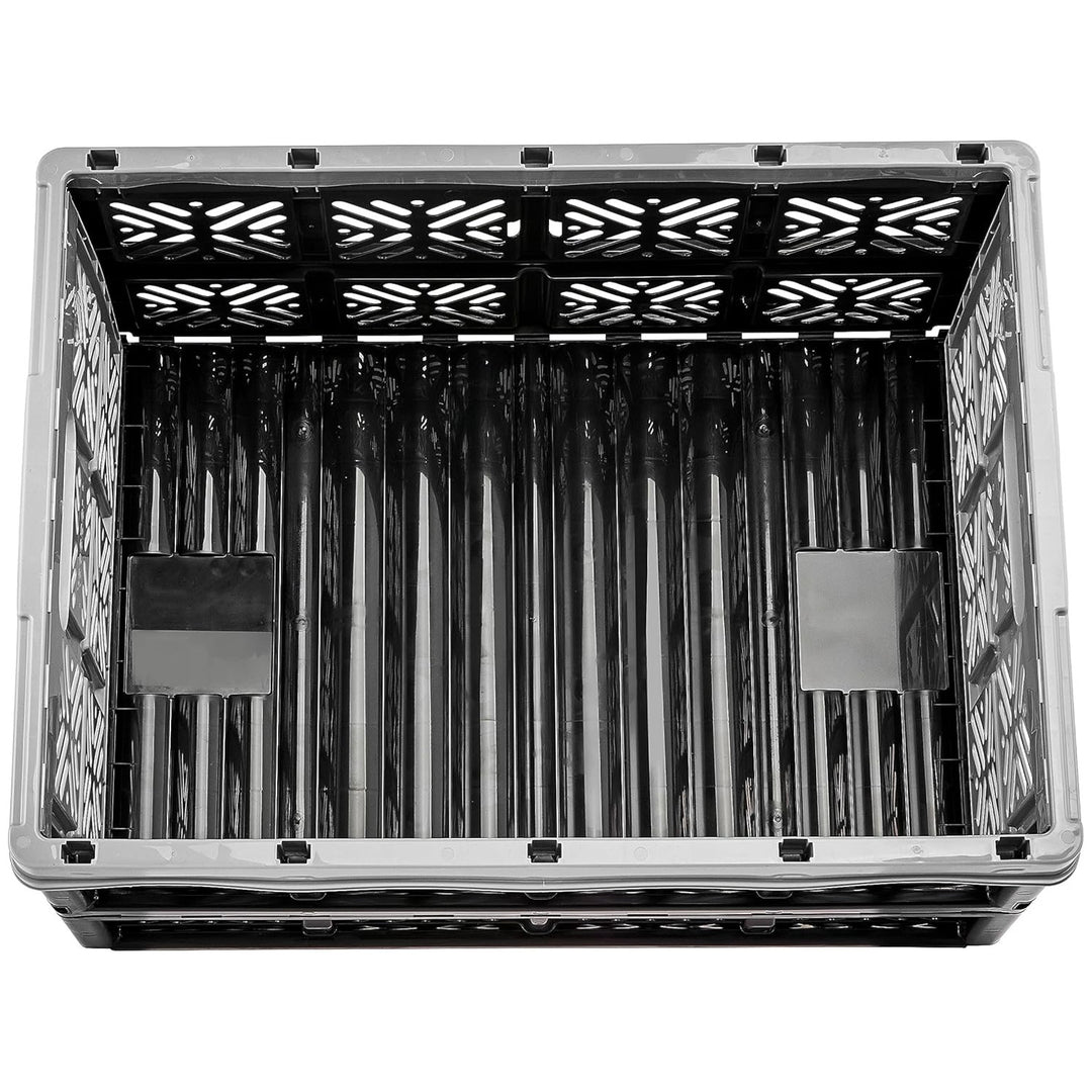 Keeeper kunststof vouwmand, boodschappenmand 32L, grijs-zwart