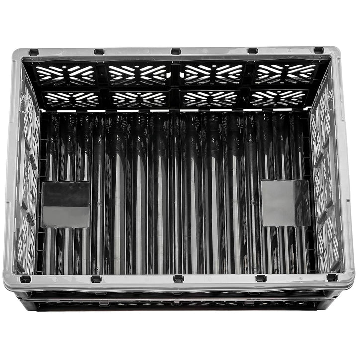 Keeeper kunststof vouwmand, boodschappenmand 32L, grijs-zwart