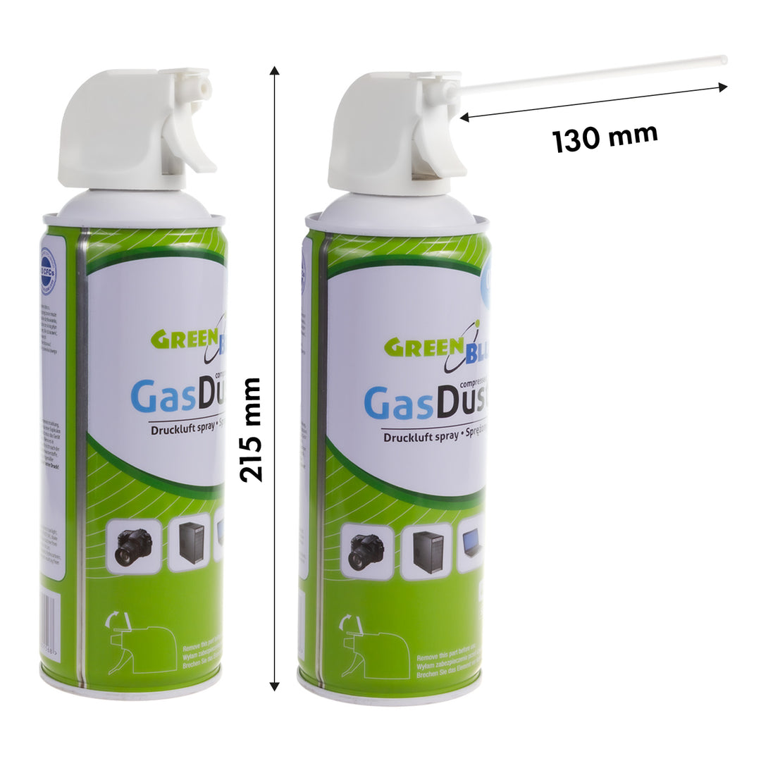 Perslucht GreenBlue GB400 400ml pistoolverstuiver - pistoolverstuiver, 9 stuks
