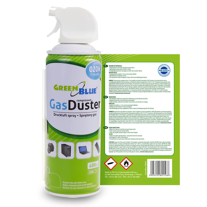 Perslucht GreenBlue GB400 400ml pistoolverstuiver - pistoolverstuiver, 9 stuks