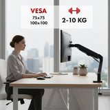 Maclean monitorsteun, gasveer, 17"-32", 2-10kg, zwart, MC-133