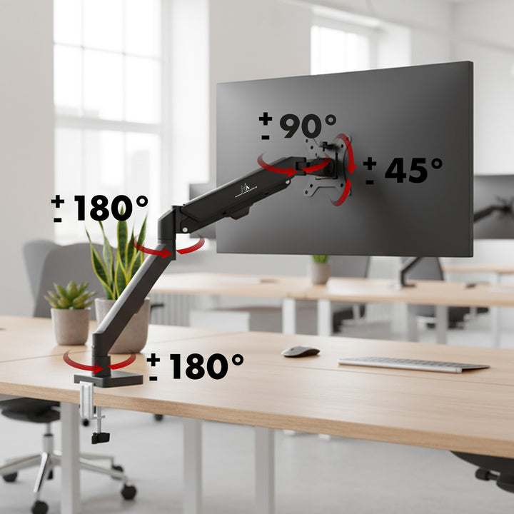 Maclean monitorsteun, gasveer, 17"-32", 2-10kg, zwart, MC-133