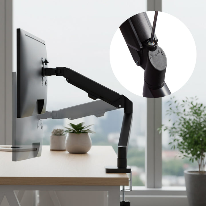 Maclean monitorsteun, gasveer, 17"-32", 2-10kg, zwart, MC-133