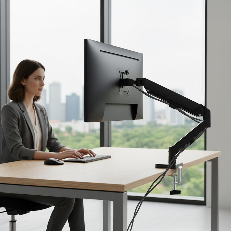 Maclean monitorsteun, gasveer, 17"-32", 2-10kg, zwart, MC-133