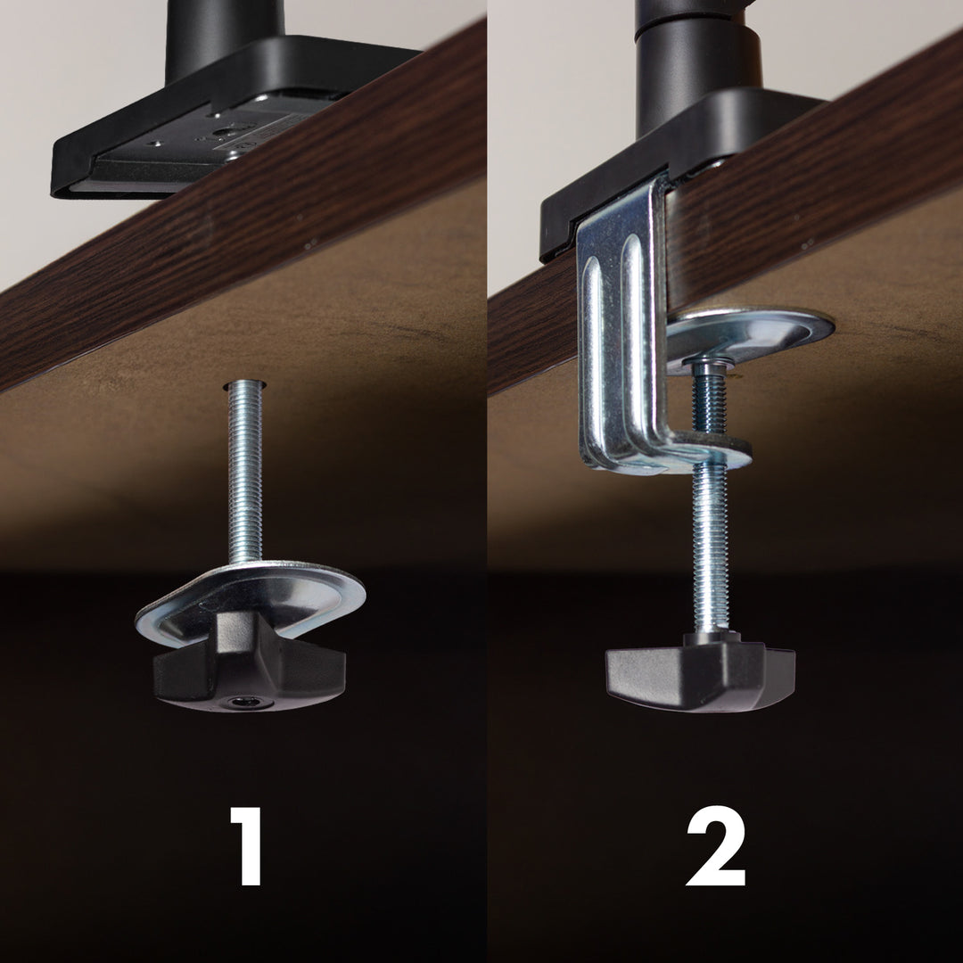 Bevestiging voor 2 Maclean monitoren, gasveer, 17"-32", 2-10kg, zwart, MC-134