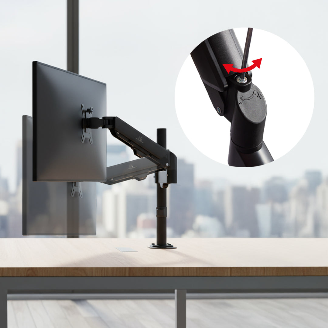 Maclean monitorsteun, gasveer, 17"-32", 2-10kg, zwart, MC-135