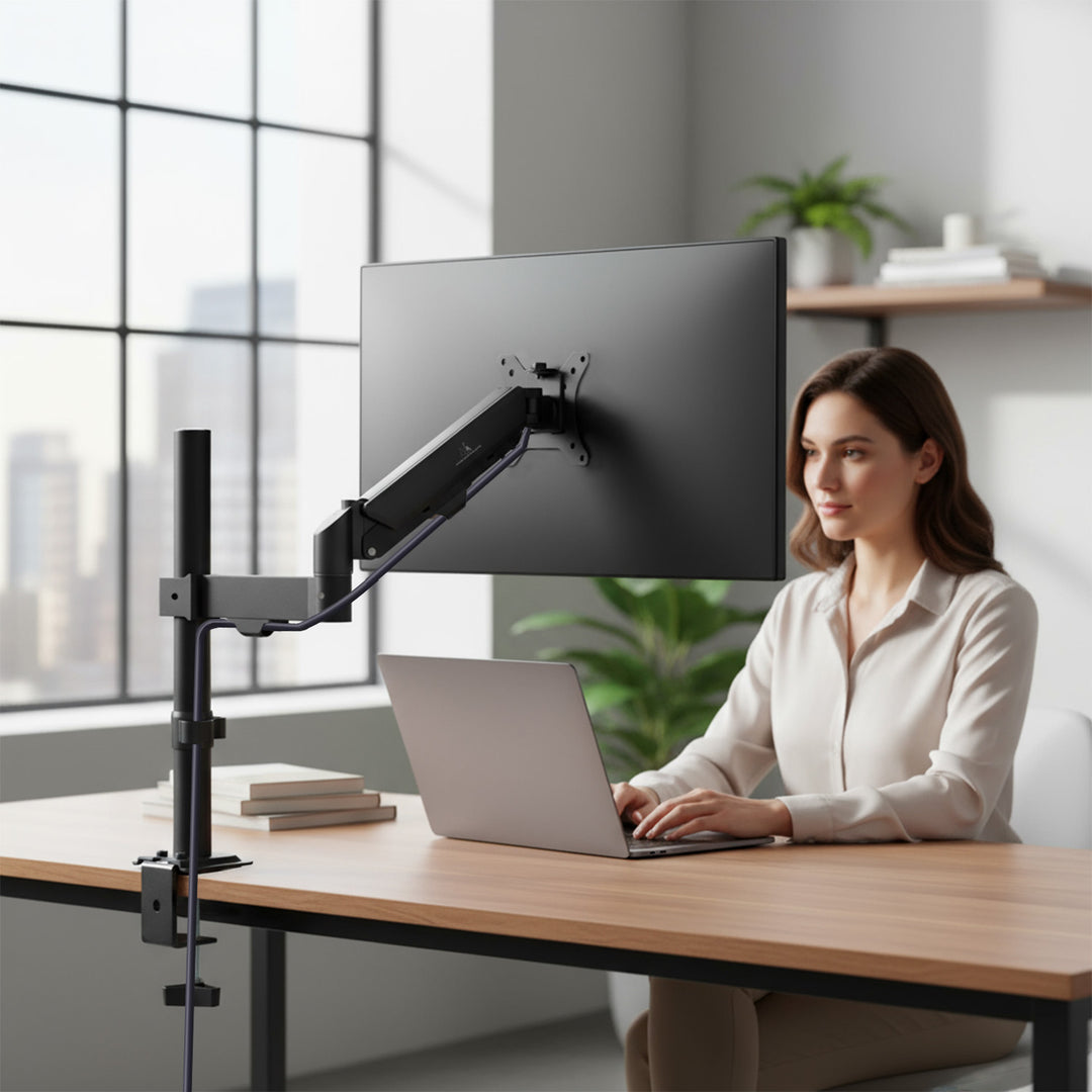 Maclean monitorsteun, gasveer, 17"-32", 2-10kg, zwart, MC-135