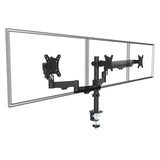 Steun voor 3 Maclean monitoren, gasveer, 17"-27", 2-8kg, zwart, MC-137