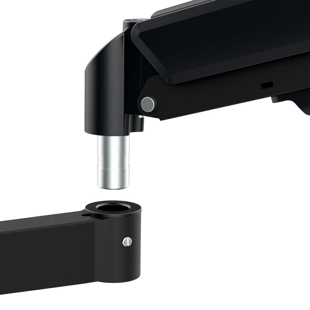 Steun voor 3 Maclean monitoren, gasveer, 17"-27", 2-8kg, zwart, MC-137