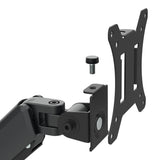 Steun voor 3 Maclean monitoren, gasveer, 17"-27", 2-8kg, zwart, MC-137