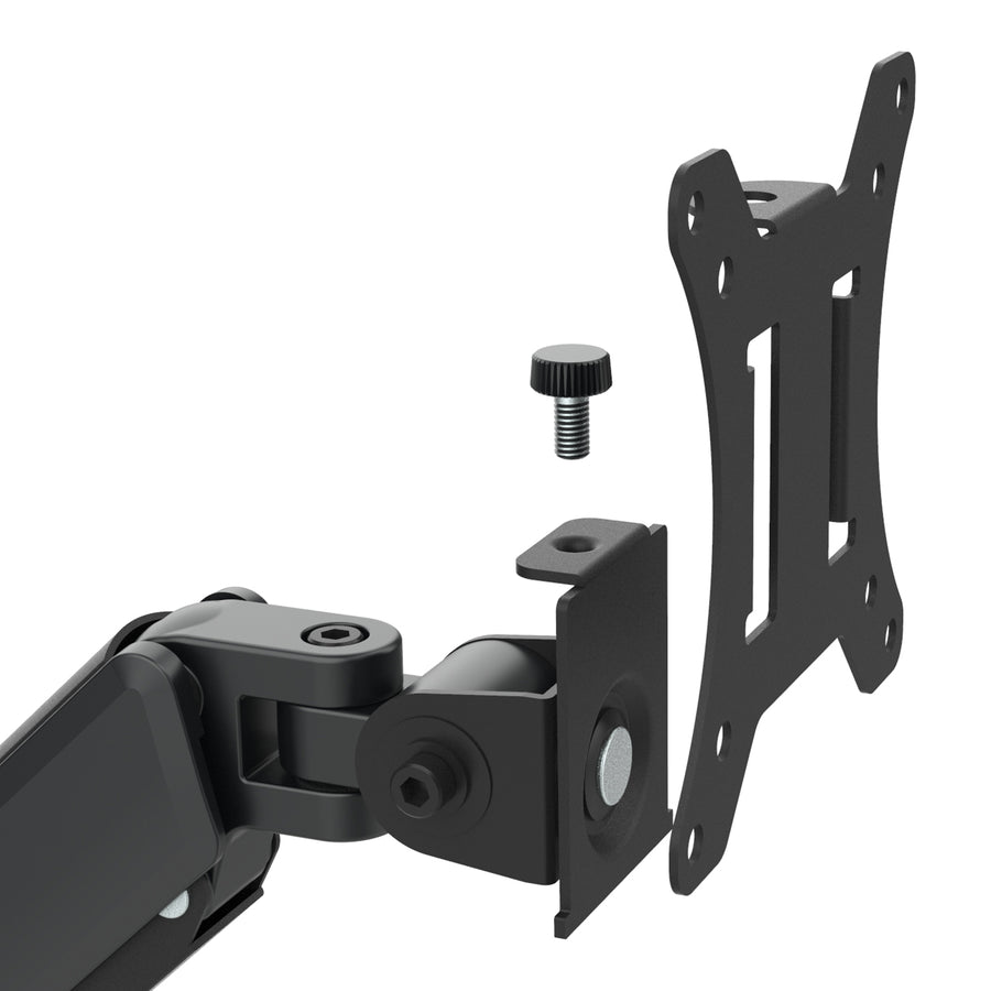 Steun voor 3 Maclean monitoren, gasveer, 17"-27", 2-8kg, zwart, MC-137