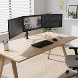 Steun voor 3 Maclean monitoren, gasveer, 17"-27", 2-8kg, zwart, MC-137