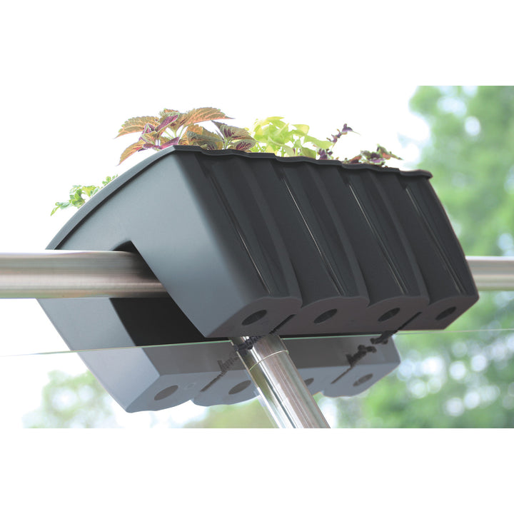 Balkonreling pot DCRO600 - Antraciet, inhoud 18L, 2 stuks