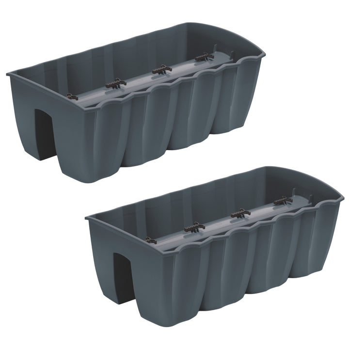 Balkonreling pot DCRO600 - Antraciet, inhoud 18L, 2 stuks