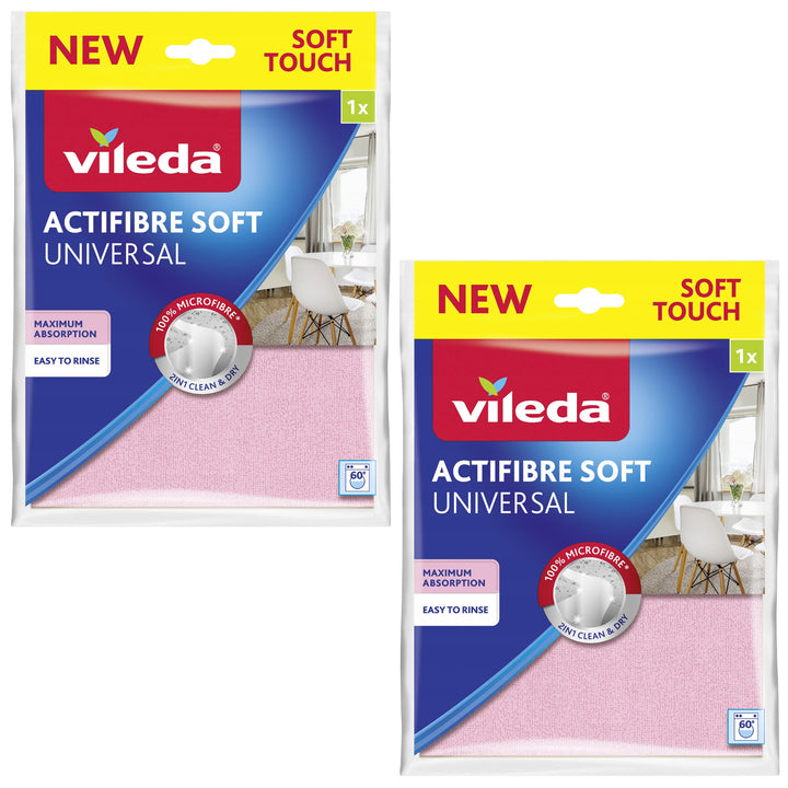 Multifunctionele microvezeldoek Vileda Actifibre Soft - 2 stuks