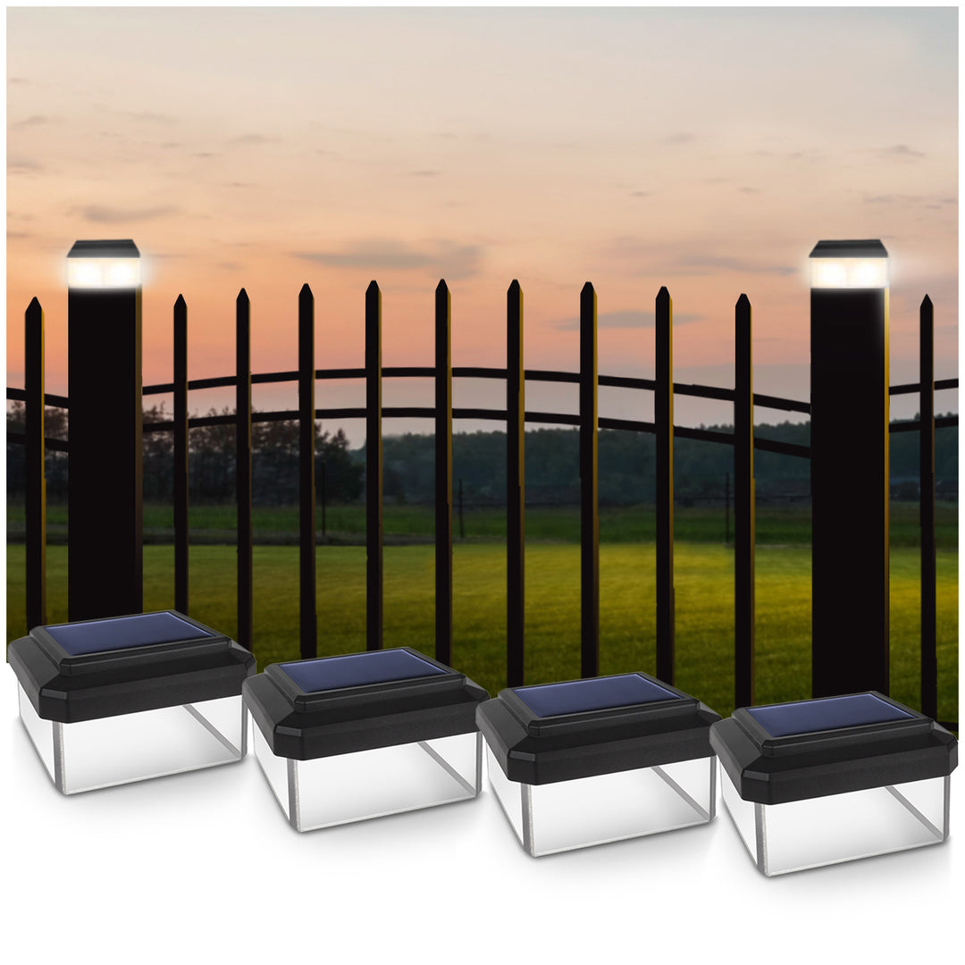 GreenBlue LED zonnepaal lamp, 80x80mm, envelop kap, GB127, 4 stuks