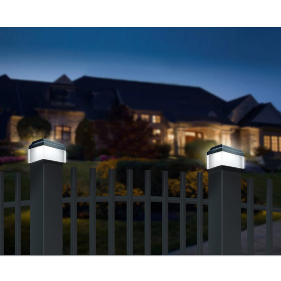 GreenBlue LED zonnepaal lamp, 80x80mm, envelop kap, GB127, 4 stuks