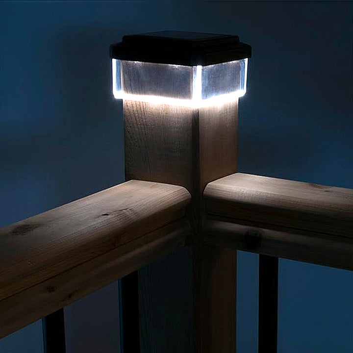 GreenBlue LED zonnepaal lamp, 80x80mm, envelop kap, GB127, 4 stuks