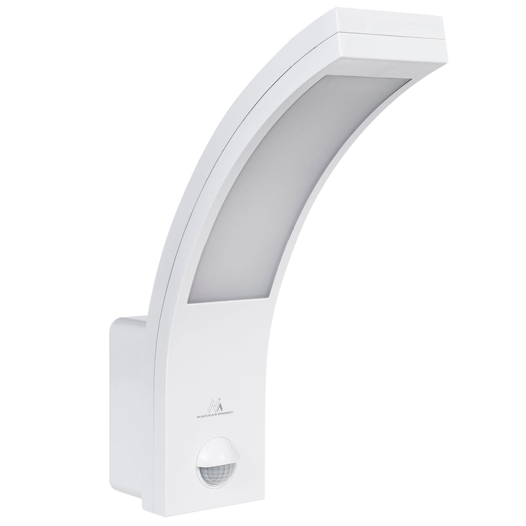 Maclean LED-bewegingssensorlamp, PIR-bewegingssensor, wit, 10W, IP54, 750lm, neutraal wit (4000K) MCE244 W