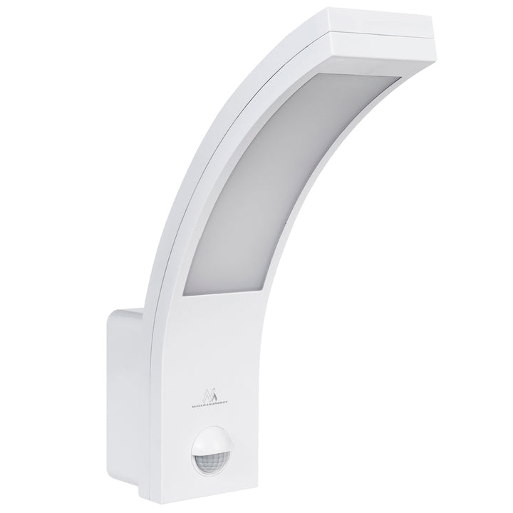 Maclean LED-bewegingssensorlamp, PIR-bewegingssensor, wit, 10W, IP54, 750lm, neutraal wit (4000K) MCE244 W