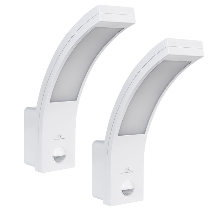 Maclean LED-bewegingssensorlamp, PIR-bewegingssensor, wit, 10W, IP54, 750lm, neutraal wit (4000K) MCE244 W