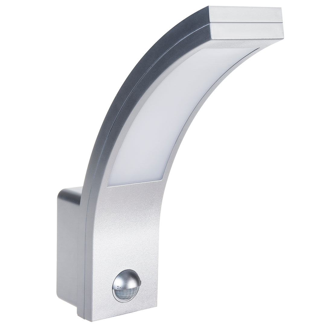 Maclean bewegingssensor LED lamp, PIR bewegingssensor, zilver, 10W, IP54, 750lm, neutraal wit (4000K) MCE244 S, 2 stuks