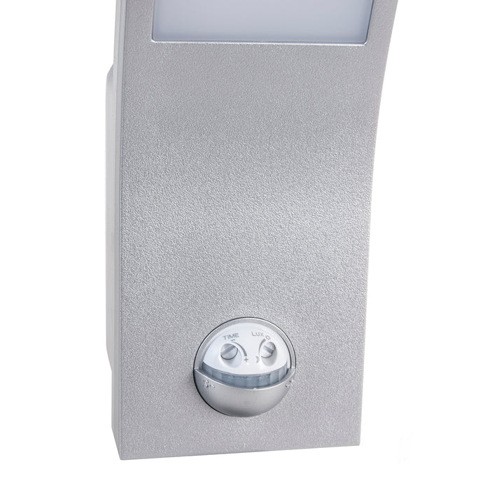 Maclean bewegingssensor LED lamp, PIR bewegingssensor, zilver, 10W, IP54, 750lm, neutraal wit (4000K) MCE244 S, 2 stuks