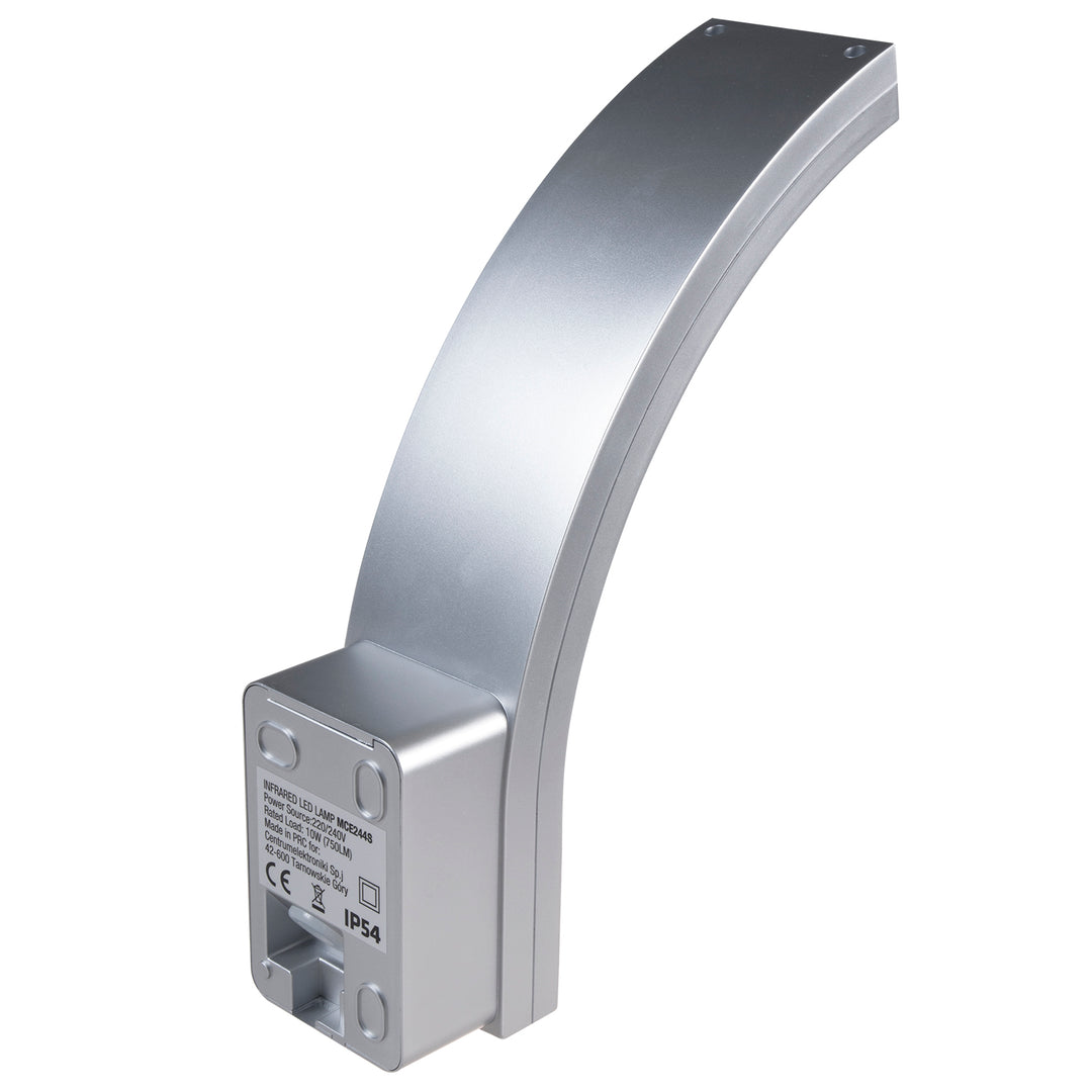 Maclean bewegingssensor LED lamp, PIR bewegingssensor, zilver, 10W, IP54, 750lm, neutraal wit (4000K) MCE244 S, 2 stuks