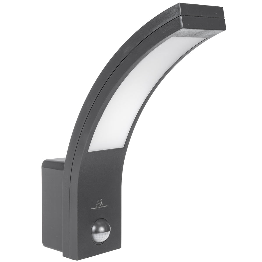 Maclean bewegingssensor LED lamp, PIR bewegingssensor, grijs, 10W, IP54, 750lm, neutraal wit (4000K) MCE244 GR, 2 stuks