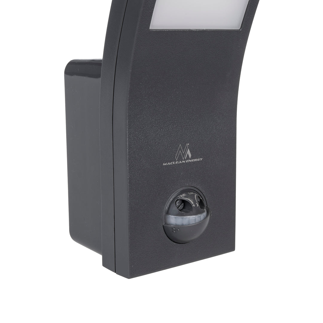 Maclean bewegingssensor LED lamp, PIR bewegingssensor, grijs, 10W, IP54, 750lm, neutraal wit (4000K) MCE244 GR, 2 stuks