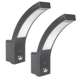 Maclean bewegingssensor LED lamp, PIR bewegingssensor, grijs, 10W, IP54, 750lm, neutraal wit (4000K) MCE244 GR, 2 stuks