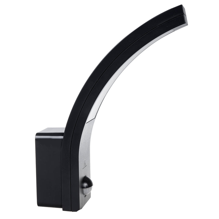 Maclean bewegingsmelder LED lamp, PIR sensor, zwart, 10W, IP54, 750lm, neutraal wit (4000K) MCE244 B, 2 stuks