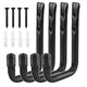 Set van 4 Maclean muurbeugels, voor banden, wielen, ladder, fiets, staal, max. belasting 22kg/beugel, MC-489