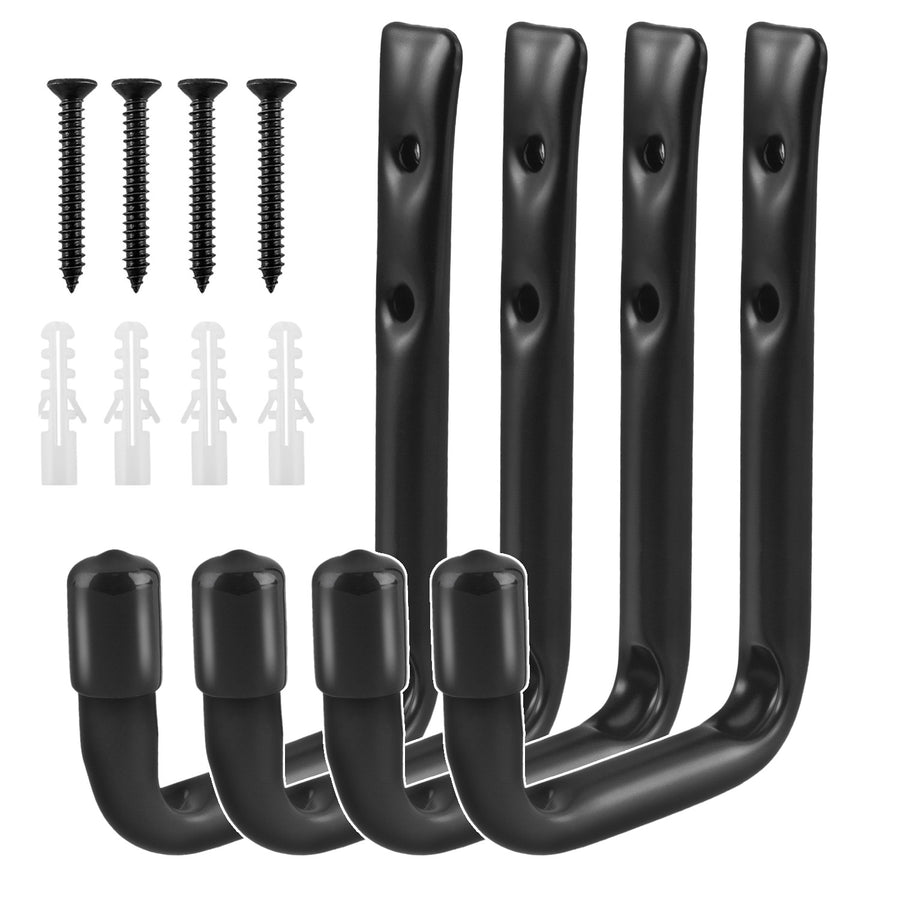 Set van 4 Maclean muurbeugels, voor banden, wielen, ladder, fiets, staal, max. belasting 22kg/beugel, MC-489