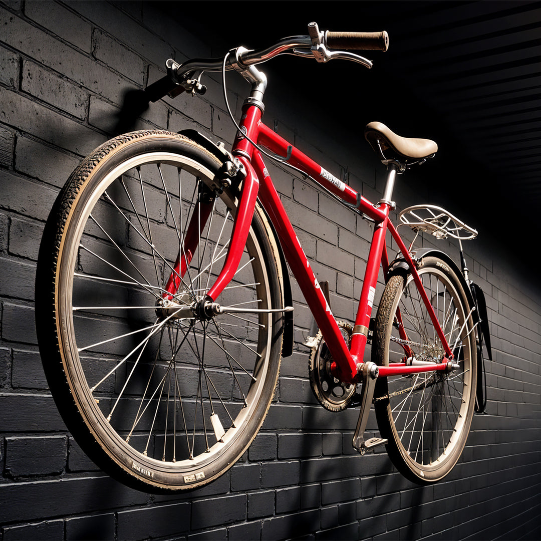 Set van 8 Maclean muurbeugels, voor banden, wielen, ladder, fiets, staal, max. belasting 22kg/beugel, MC-489