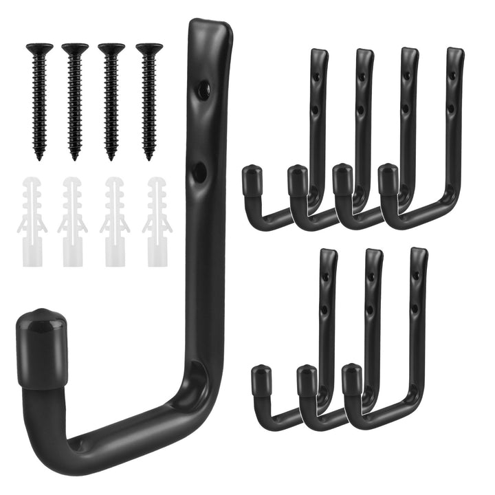 Set van 8 Maclean muurbeugels, voor banden, wielen, ladder, fiets, staal, max. belasting 22kg/beugel, MC-489