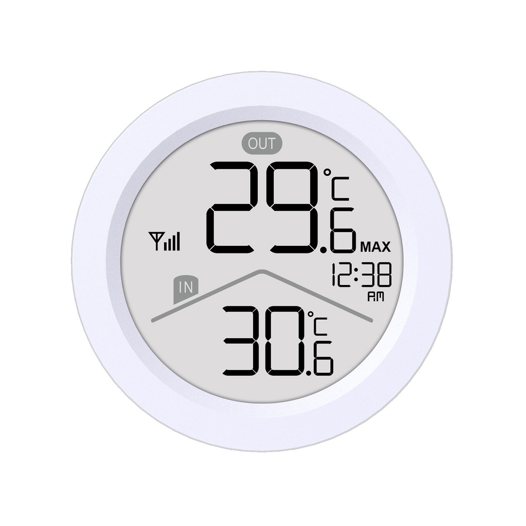 GreenBlue draadloze weerstation, temperatuur IN/OUT, klok, keuze uit °C / °F, bereik tot 60 m, GB162