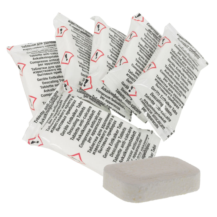 6 tabletten voor het ontkalken van koffiemachines enz. + 10 tabletten voor het reinigen van koffiemachines