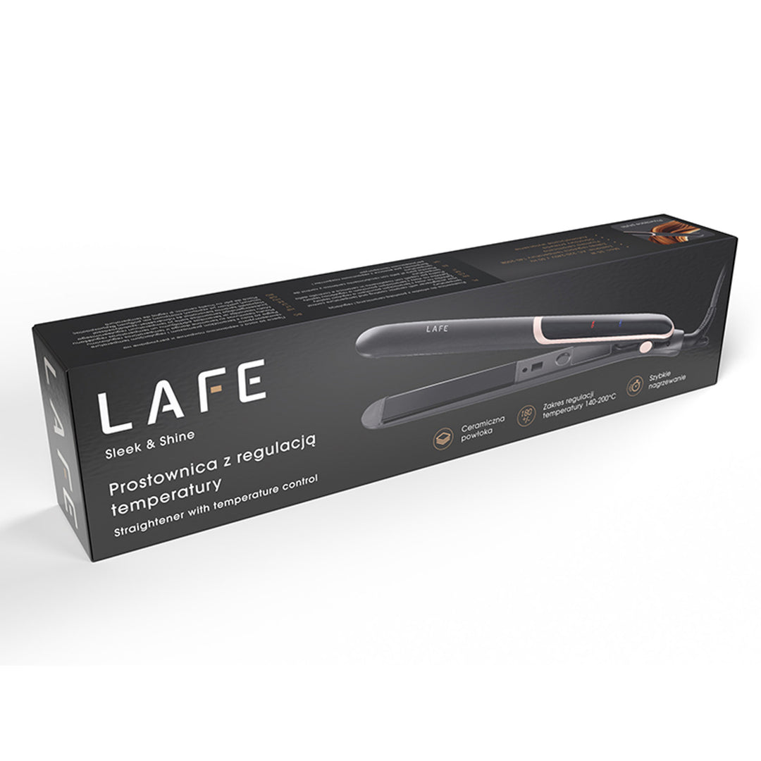 LAFE stijltang met temperatuurregeling, 35 W, keramische coating, Sleek & Shine stijltang