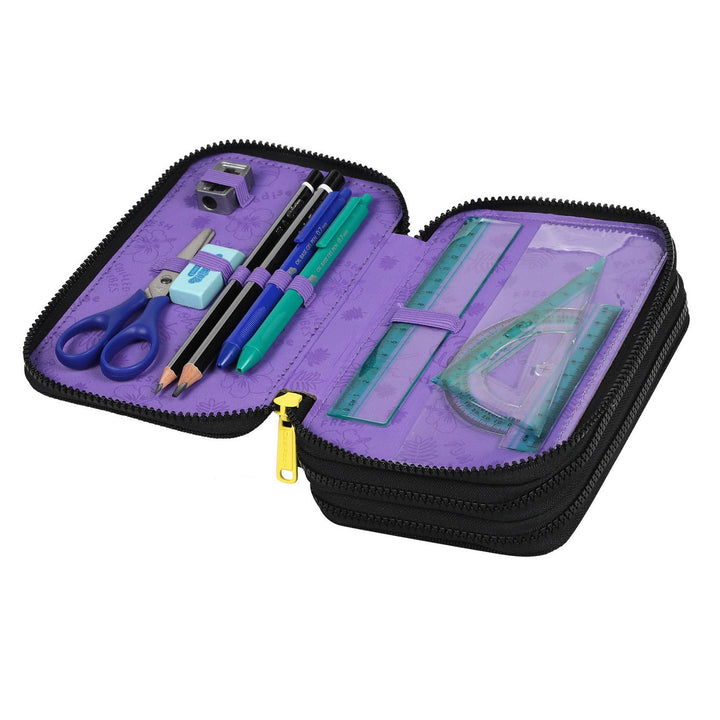CoolPack pennenetui met drie compartimenten en accessoires JUMPER 3 STITCH