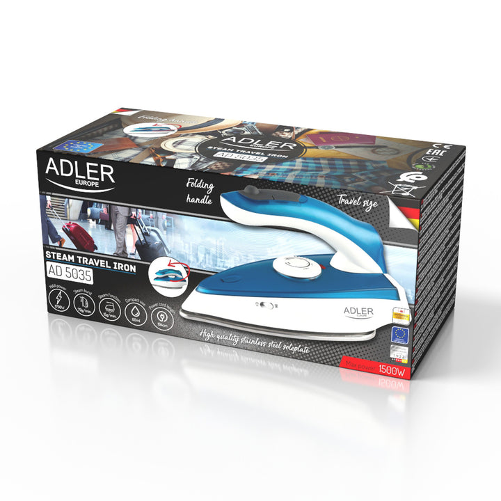 Adler stoomstrijkijzer, met stoom, inklapbare handgreep, vermogen 1700W, AD 5035